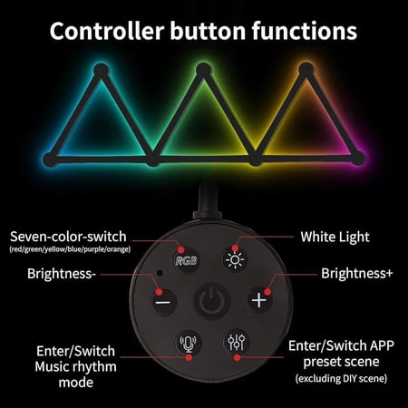 اضاءة نانو ليف 9 قطع أسود