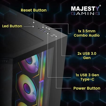 كيس اسود 7 مراوح - majesty