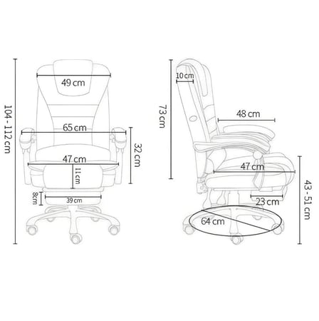 كرسي قيمنق مكتبي أسود