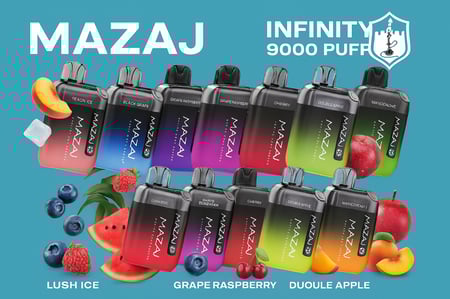 صورة سحبة مزاج انفنيتي 9000 سحبة Mazaj Infinity 9000 Puff عدة نكهات