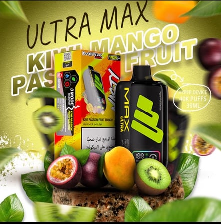 سحبة ناستي ماكس الترا 40 الف NASTY MAX ULTRA 40K كيوي مانجو خوخ