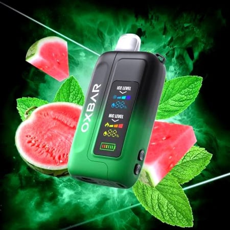 صورة اوكس بار 30 ألف سحبة تحكم بالثلج والنيكوتين OXBAR 30K بطيخ