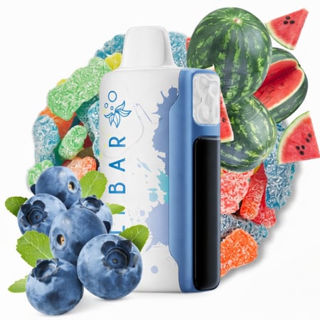 سحبة إلف بار ساور كنج نكهة حامض توت أزرق مع بطيخ منعشة