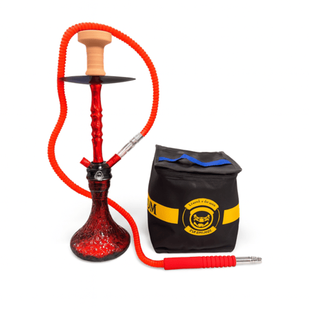 شيشة كرستال فاخرة بارتفاع 55 سم مع شنطة سفر للتنقل بسهولة