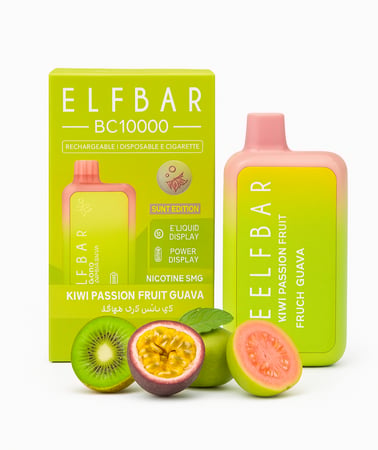 صورة جهاز سحبة الف بار ELF BAR BC10000 نكهة كيوي باشن فروت جوافة