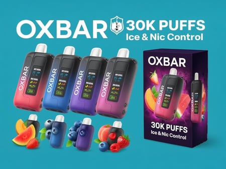 جهاز سحبة اوكس بار  30 الف سحبة عدة نكهات