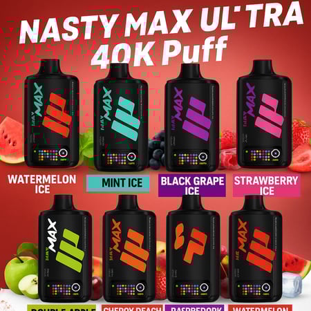 سحبة ناستي ماكس الترا 40 الف NASTY MAX ULTRA 40نيكوتين 20