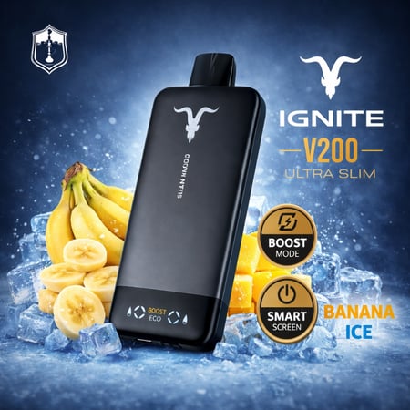 سحبة اجنايت v200 نكهة موز مثلج 20 الف سلحبة