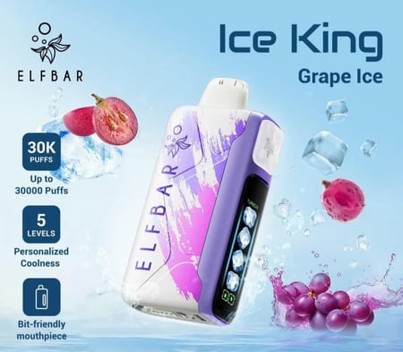 الف بار كينق 30000 سحبة - ELFBAR ICE KING نيكوتين 20MG