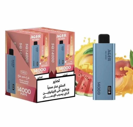 أجهزة سحبة اجير 14000 سحبة بنكهات متعددة AGER 14000 Puffs