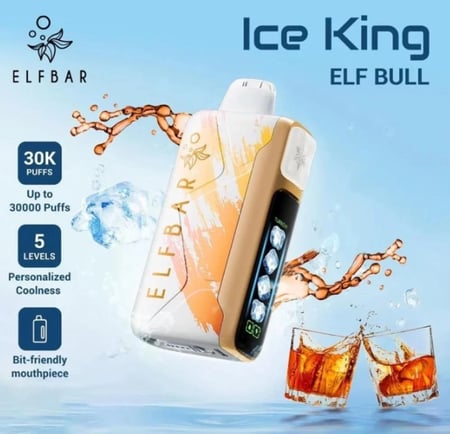 الف بار كينق 30000 سحبة - ELFBAR ICE KING نيكوتين 20MG