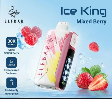 الف بار كينق 30000 سحبة - ELFBAR ICE KING نيكوتين 20MG