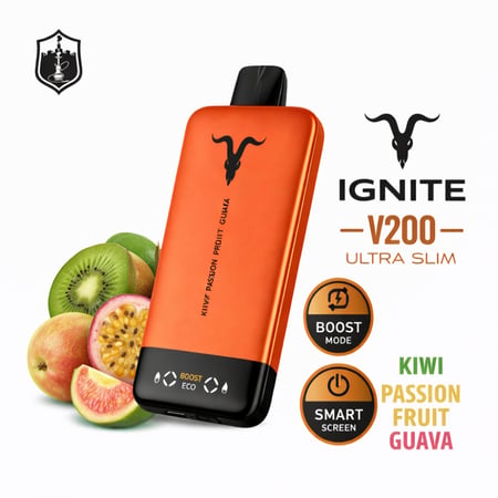 سحبة اجنايت v200 نكهة كوي وباشن فروت وجوافة 20 الف سلحبة