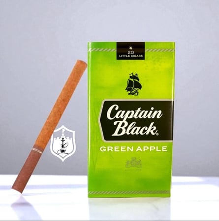صورة نكهة كابتن بلاك تفاح أخضر سيجار تبغ فاخر بطعم التفاح المنعي