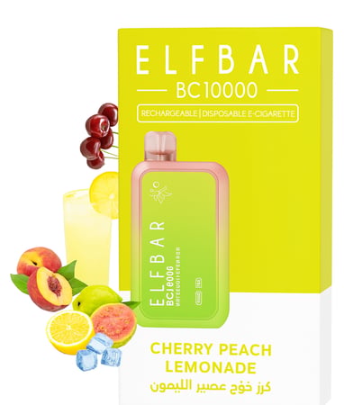 صورة جهاز سحبة الف بار ELF BAR BC10000 نكهة كرز خوخ