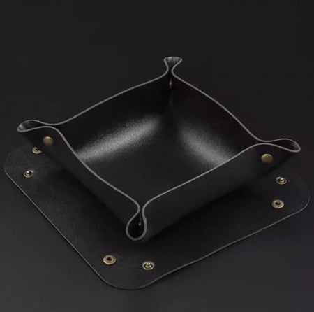 صحن فرط تبغ جلدي قابل للطي أنيق للفرط وتحضير التبغ