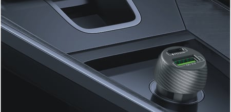 شاحن منفذ سياره 30 واط منفذ USB وتايب سي TENPLUS