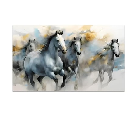 لوحات فنية جداريه لمجموعة خيول عربي اصيله