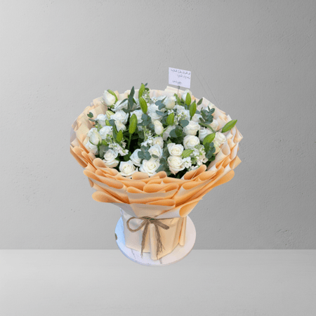 باقات كبيرة بيبي روز ابيض