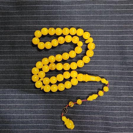 مسباح بكلايت اصفر تمليكة سبحة عمر