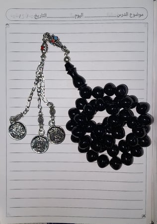 مسباح فاتوران اسود كركوشة انتمون سبحة عمر