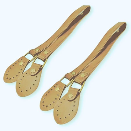 زوج حزام يد جلد للشنط