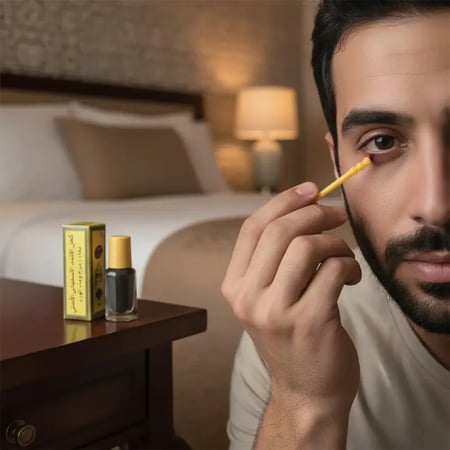 كحل الإثمد الأصفهاني الأصلي بماء زمزم وماء الورد