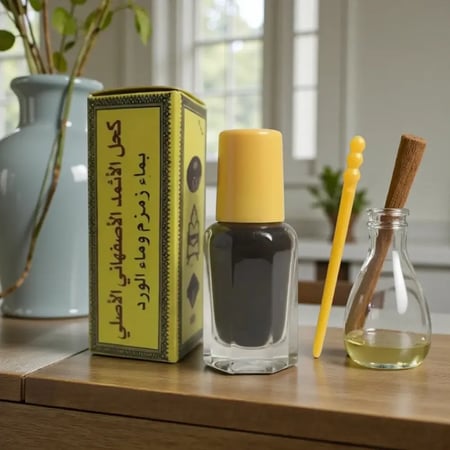 كحل الإثمد الأصفهاني الأصلي بماء زمزم وماء الورد