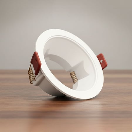 فريم كشاف مفرد دائري أبيض بلاستيك BOQATI BQ-H 505 P RD/WH - إطار إضاءة عصري