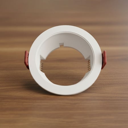 فريم كشاف مفرد دائري أبيض بلاستيك BOQATI BQ-H 505 P RD/WH - إطار إضاءة عصري