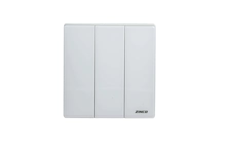 مفتاح ثلاثي ابيض جلاس ZINCO