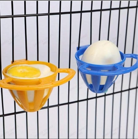 حبه واحده سلة فواكه وخضروات دائرية الشكل، مناسبة لوضع الفواكه والخضروات، مصنوعة من سلك حديدي، يمكن تعليقها في القفص