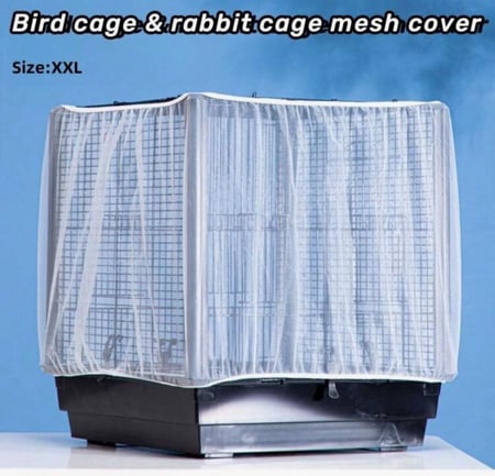 غطاء قفص الطيور، شبكة مقاومة للتناثر الحبوب مع تطريزات للقفص