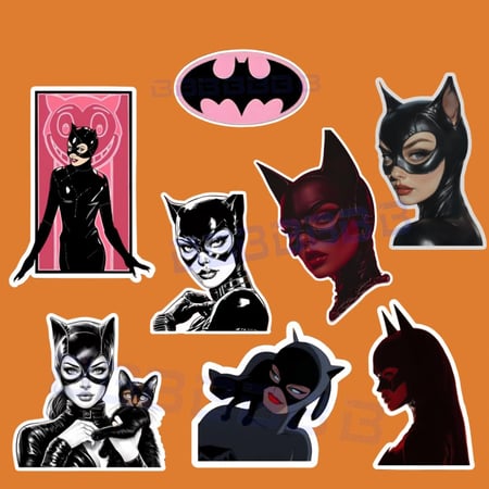 مجموعه ستيكرز كات ومن | Catwoman