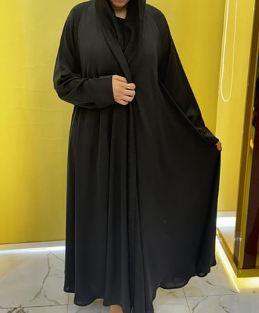 عباية قماش لمسة حرير قصة كلوش
