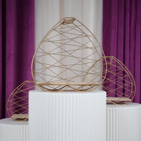 طقم ستاند حديد ذهبي