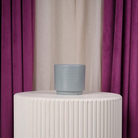 فازة ورد سيراميك صغير رمادي