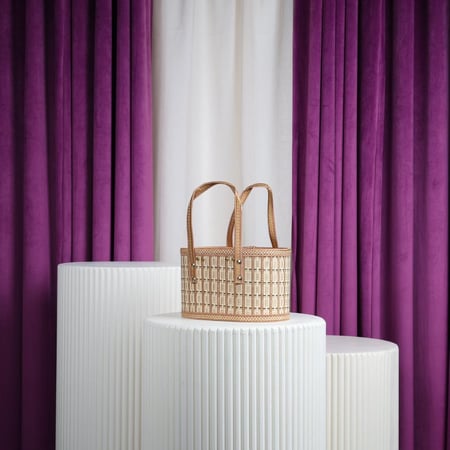 سلة خزف بيضاوي كبير