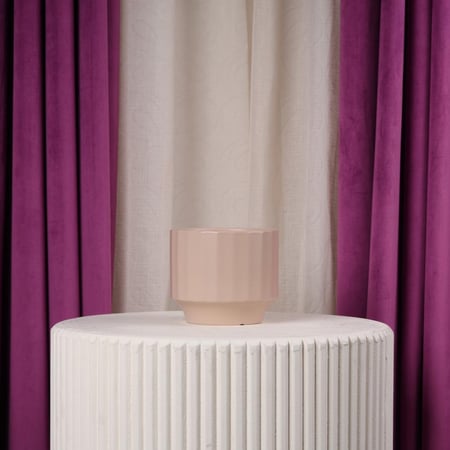 فازة ورد سيراميك صغير بيج