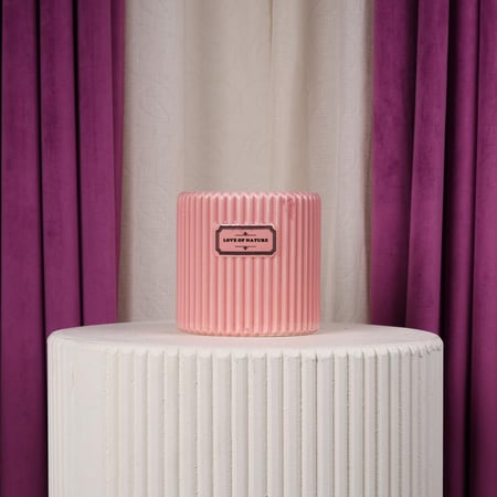 فازة ورد سيراميك وردي