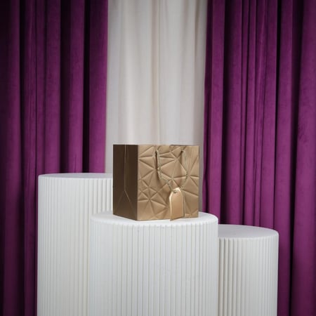 أكياس مستطيل ذهبي شيال درزن