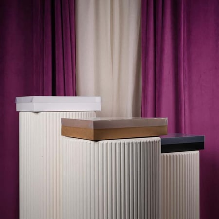 علبة منتجات كبير مستطيل شفاف كرتوني درزن