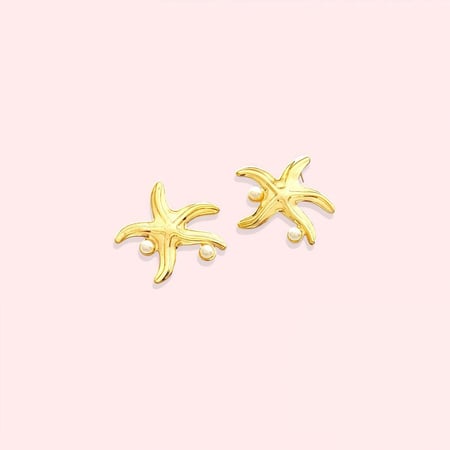 حلق Star fish باللؤلؤ