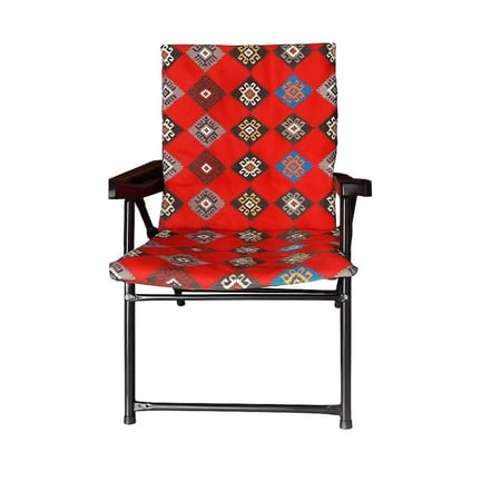 كرسي قابل للطي أحمر نجدي