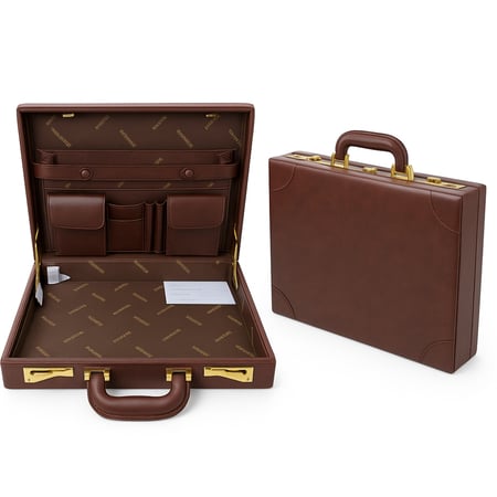 شنطة دبلوماسية جلد فاخرة (صناعة تايوانية عالية الجودة)