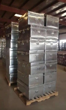 صناديق حديد مجلفن يتوفر بعدة مقاسات