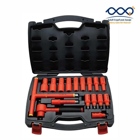 طقم عدة معزول TOWER تايواني 18 قطعة  مفتوح يظهر الحبات واللقم