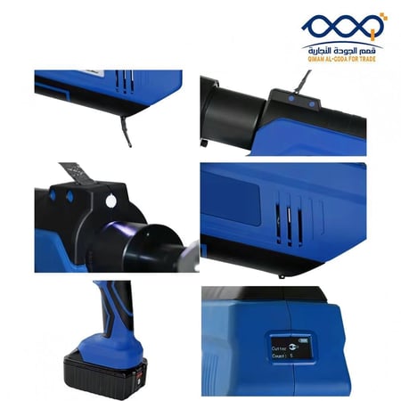 مقص ECT-105 يقص كيبل نحاسي كبير القطر في مكان ضيق.