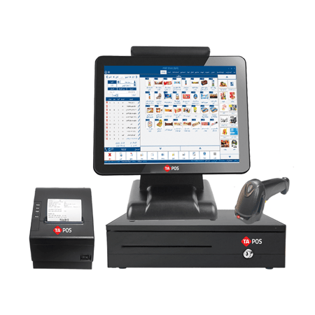 جهاز كاشير لمس للمحلات التجارية يشمل البرنامج core i3