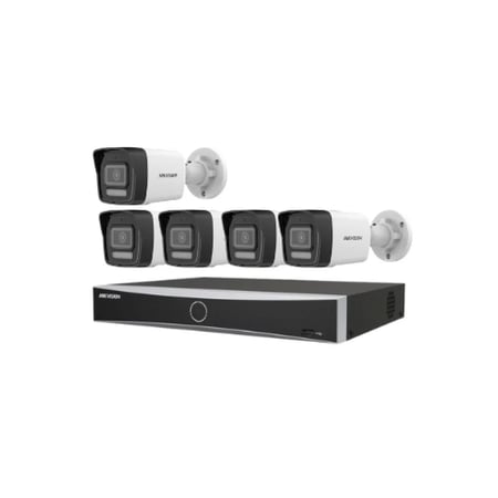 5 كاميرات مراقبة -IP بدقة 8 ميجابكسل+ جهاز تسجيل